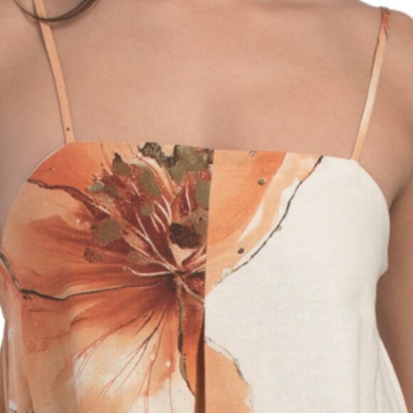 CYNTHIA ROWLEY Linen Blend Sleeveless Maxi Dress - Picture 3 of 3